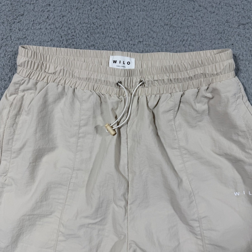 Wilo The Label Pants Womens Medium Beige Nylon Joggers Elastic Waist Cuffed - Picture 6 of 10